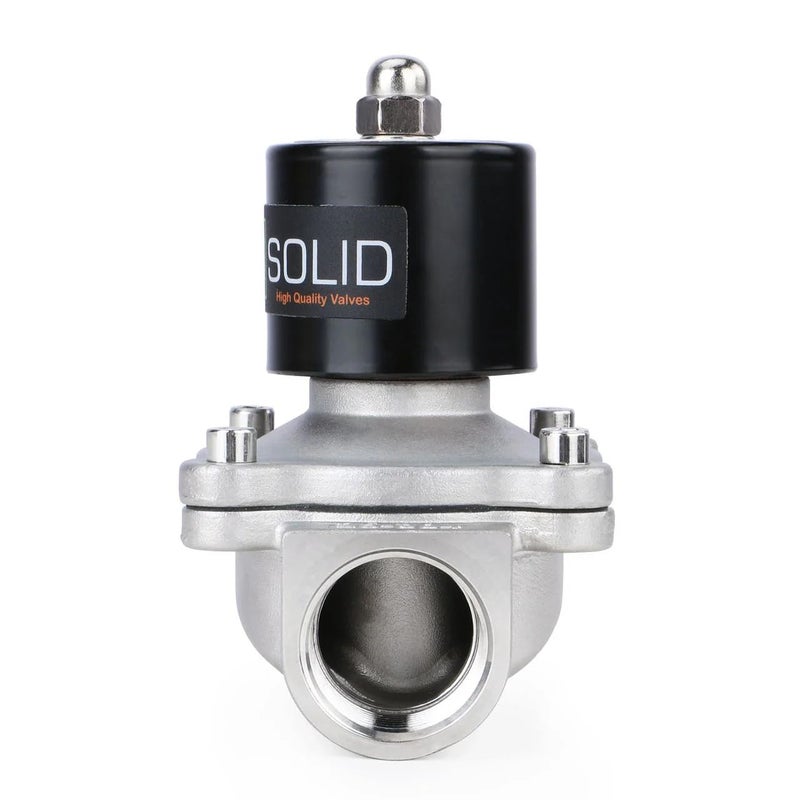 U.S. Solid 1 inch Stainless Steel Electric Solenoid Valve 110VAC Normally Closed Air Water - Image 2